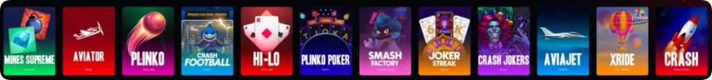 Instant crash games
